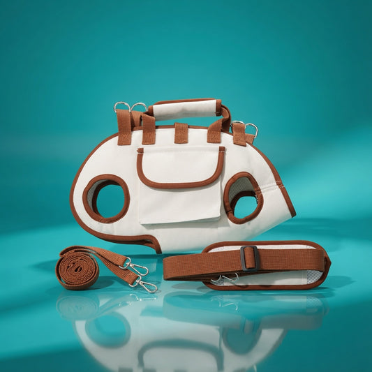 Hands-Free Pet Carrier with a Storage Pocket for Dogs & Cats