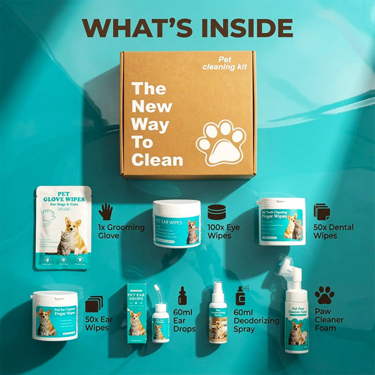Pet Care Wet Wipes Cleaning Set