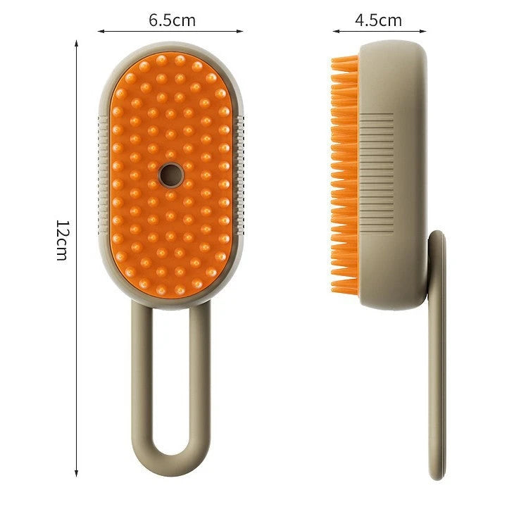 Electric Pet Grooming Brush with Mist Spray Cleaner