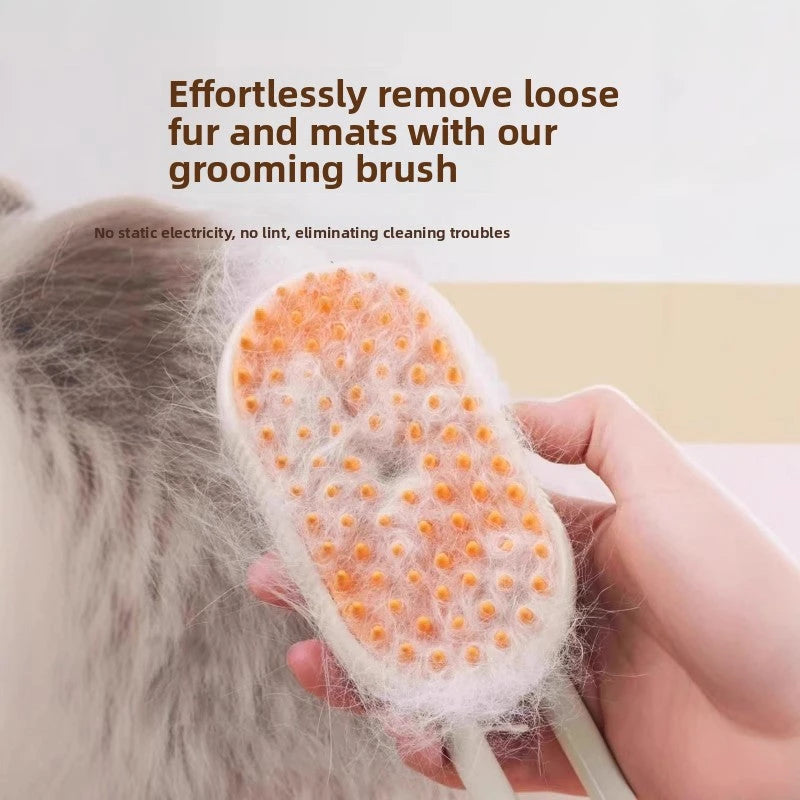 Electric Pet Grooming Brush with Mist Spray Cleaner