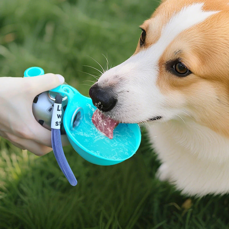 Foldable Stainless Steel Pet Water Bottle with Portable Hook