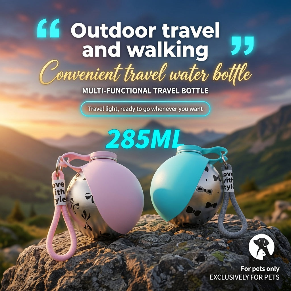 2-in-1 Portable Pet Water Bottle & Bowl