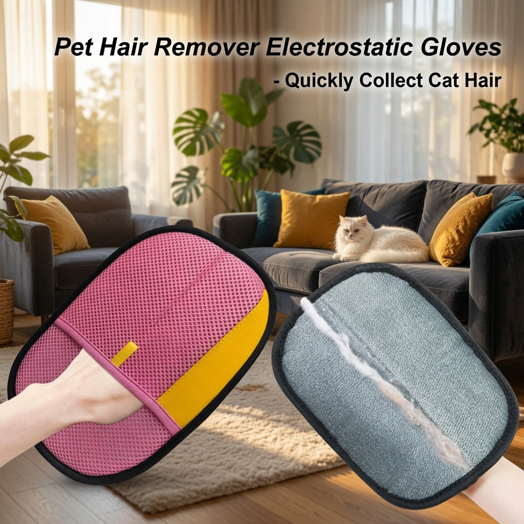 Pet Hair Removal & Grooming Glove