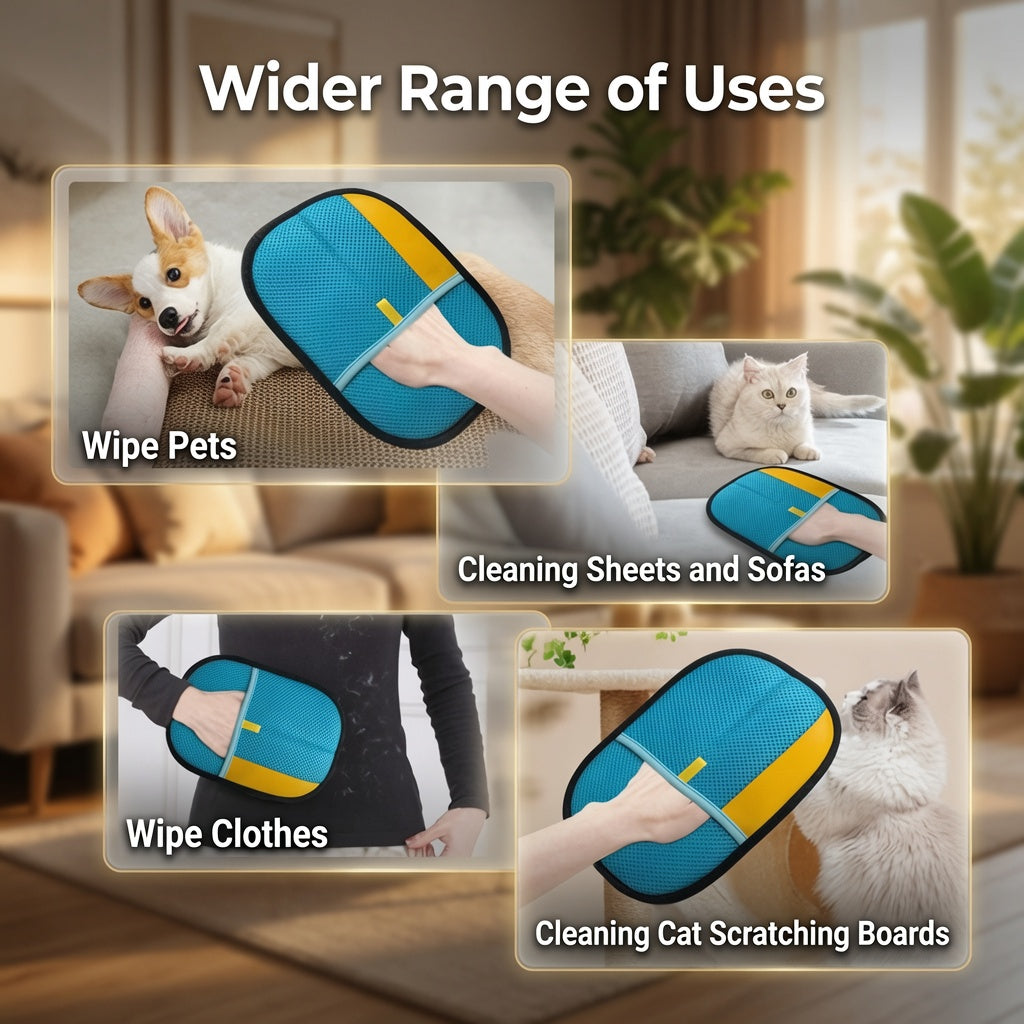 Pet Hair Removal & Grooming Glove