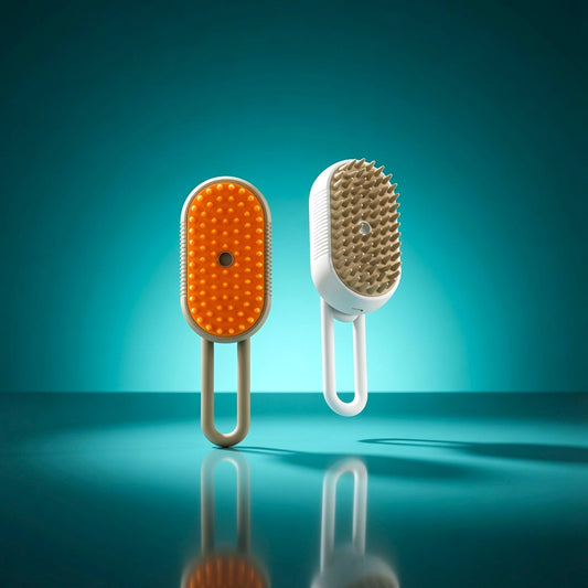 Electric Pet Grooming Brush with Mist Spray Cleaner