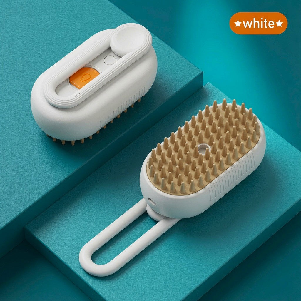 Electric Pet Grooming Brush with Mist Spray Cleaner